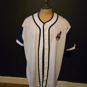 vintage Cleveland Indians (now the Cleveland Guardians) baseball jersey